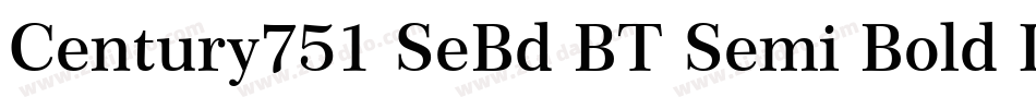Century751 SeBd BT Semi Bold Italic字体转换